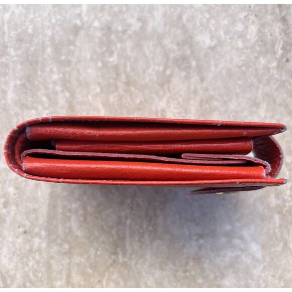 Vintage PRINCESS GARDNER Red Leather Wallet Bi-Fold - Picture 3 of 8